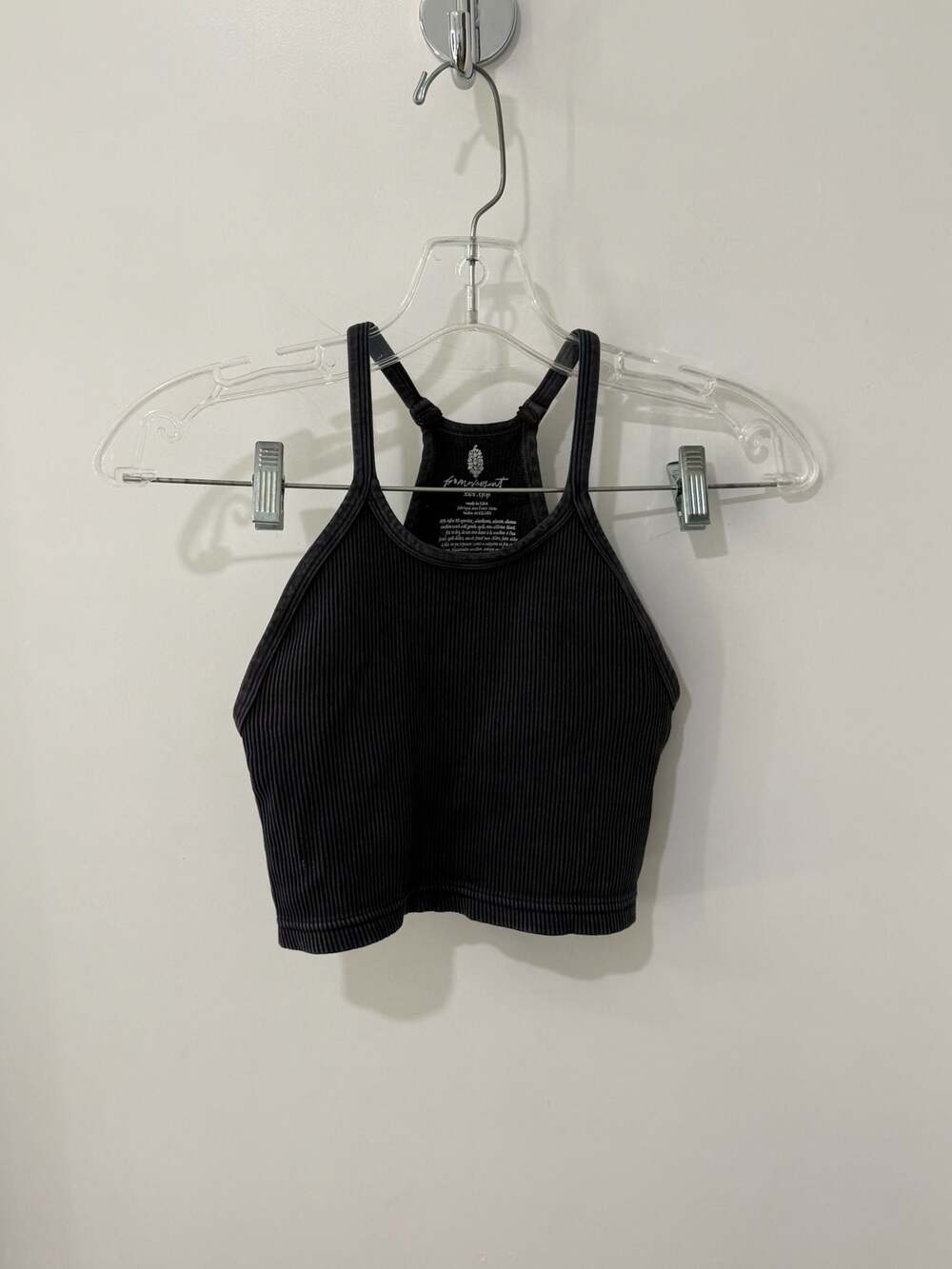 FP Movement by Free People Happiness Runs Crop Tank Top in Washed Black